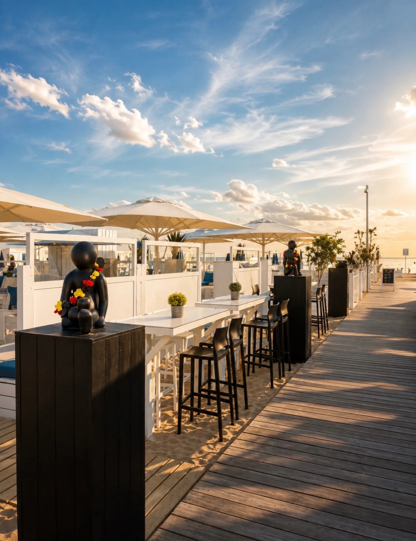 Beachbar Lichttorenstrand in Knokke met terras aan zee